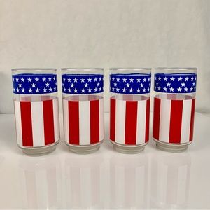 ‼️Bundle 3+items/50% off‼️American Flag Patriotic Drinking Glasses Set of 4